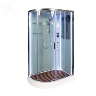 Душевая кабина Deto А102 R LED с кнопкой и гидромассажем 120х80х220 см